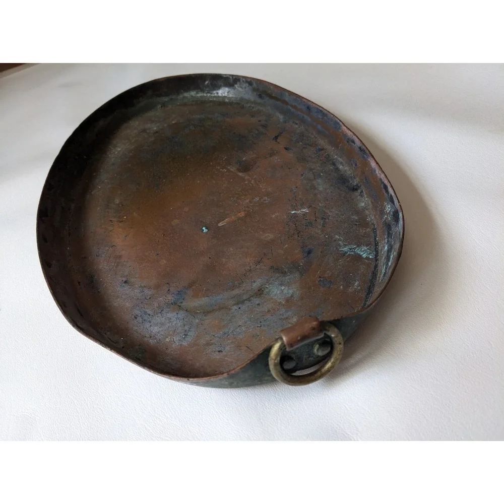 Antique Duparquet Copper Oval Roasting Gratin Pan 13 x 9 In NYC 112 w 22nd